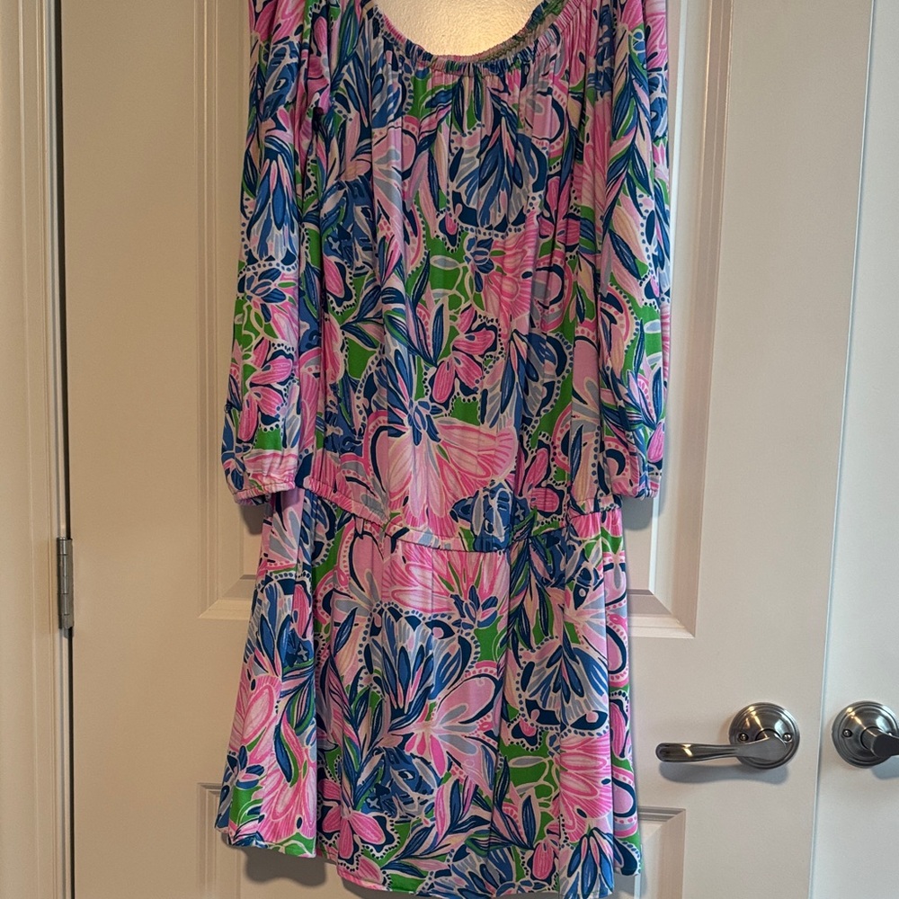 Lilly Pulitzer Off Shoulder skirted romper
